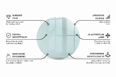 Plateau table ronde transparent