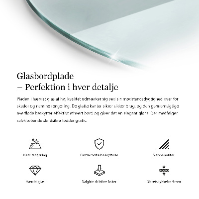 Plateau table ronde transparent