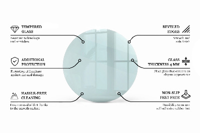 Plateau table ronde transparent
