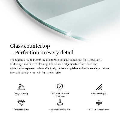 Plateau table ronde transparent