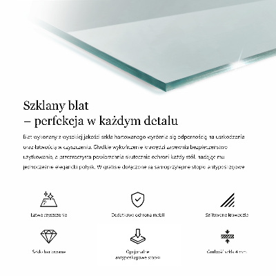 Plateau de table rectangulaire transparent