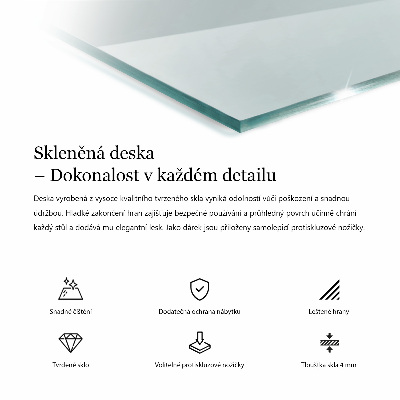 Plateau de table rectangulaire transparent