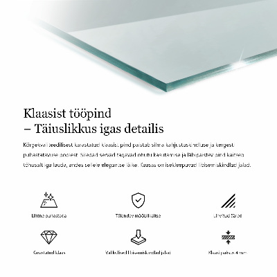 Plateau de table rectangulaire transparent