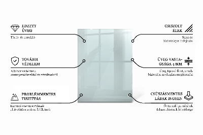 Plateau de table rectangulaire transparent