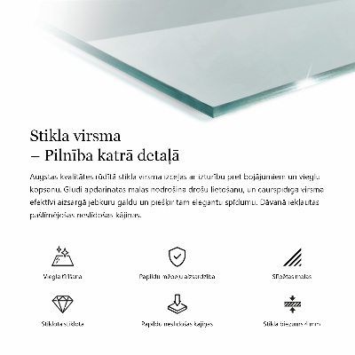 Plateau de table rectangulaire transparent