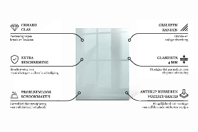 Plateau de table rectangulaire transparent