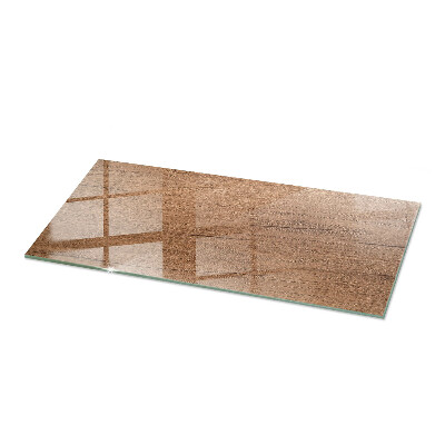 Plateau en verre Motif avec texture bois