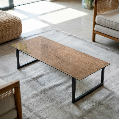 Plateau en verre Motif avec texture bois