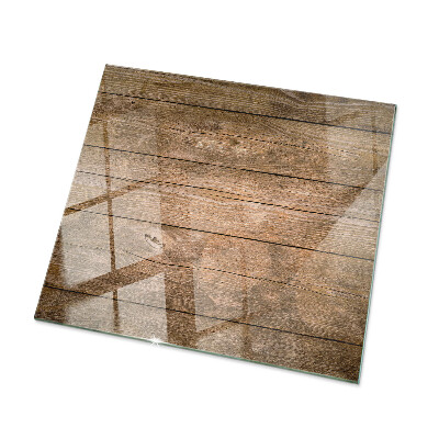 Plateau en verre Planches de style naturel