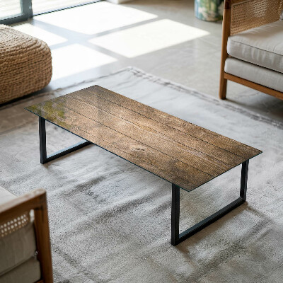Plateau en verre Planches de style naturel
