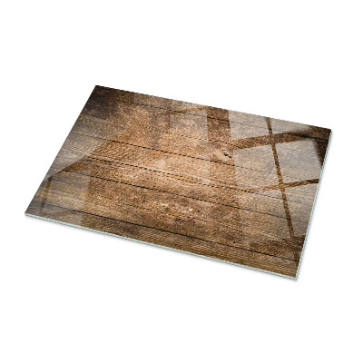 Plateau en verre Planches de style naturel