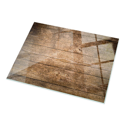 Plateau en verre Planches de style naturel