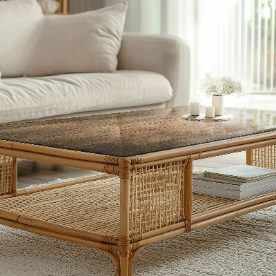 Plateau en verre Planches de style naturel
