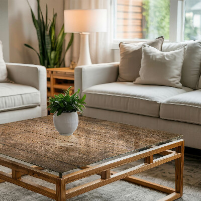 Plateau en verre Planches de style naturel