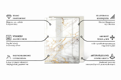 Plateau en verre Planches de style naturel