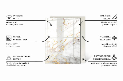Plateau en verre Planches de style naturel