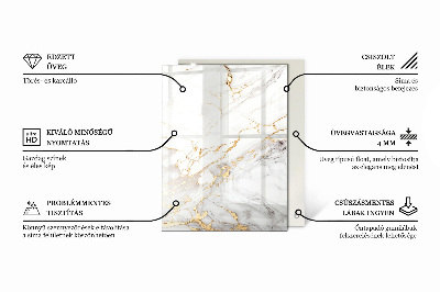 Plateau en verre Planches de style naturel