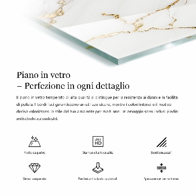 Plateau en verre Planches de style naturel