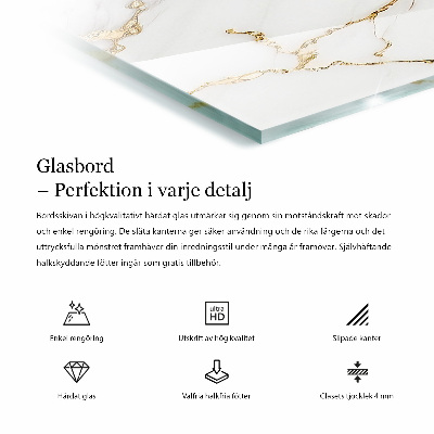 Plateau en verre Planches de style naturel