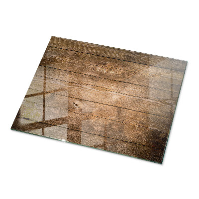 Plateau en verre Planches de style naturel