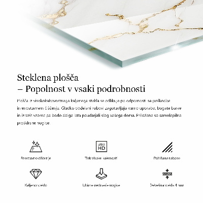 Plateau en verre Planches de style naturel