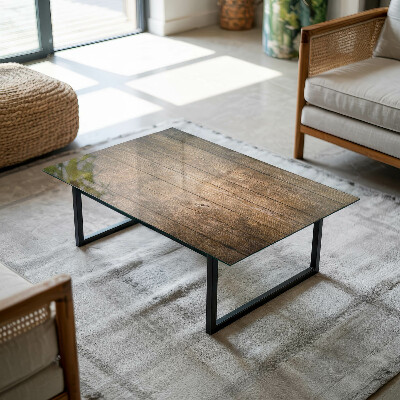 Plateau en verre Planches de style naturel