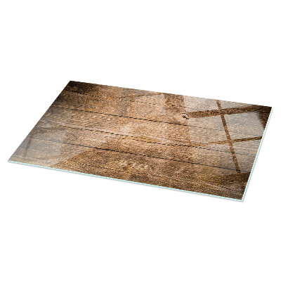Plateau en verre Planches de style naturel