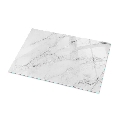 Plateau en verre Motif en marbre sur la surface