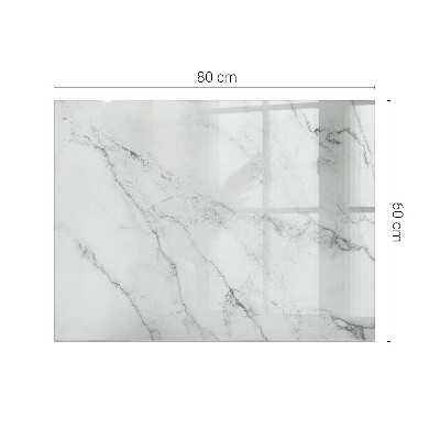 Plateau en verre Motif en marbre sur la surface