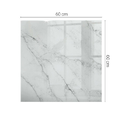 Plateau en verre Motif en marbre sur la surface