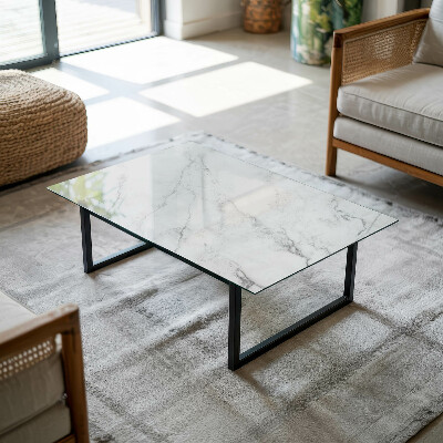Plateau en verre Motif en marbre sur la surface