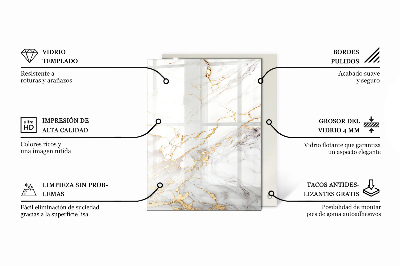 Plateau en verre Blanc sans motif