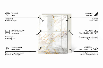 Plateau en verre Blanc sans motif