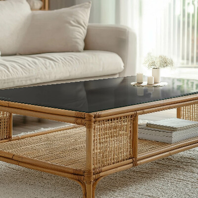 Plateau en verre Noir sans motifs