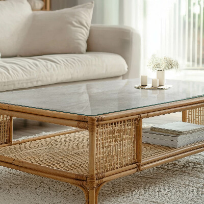 Plateau en verre Motifs en béton avec rayures