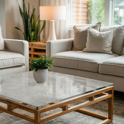 Plateau en verre Motifs en béton avec rayures