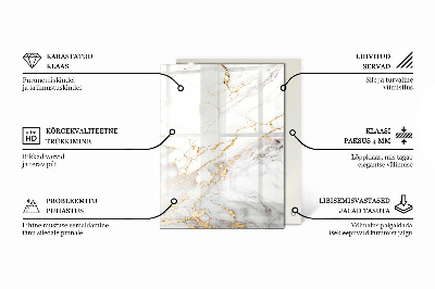 Plateau en verre Motifs en béton avec rayures