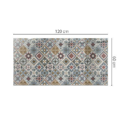 Plateau en verre Motifs en mosaïque avec ornements