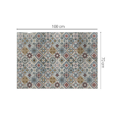 Plateau en verre Motifs en mosaïque avec ornements