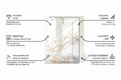 Plateau en verre Motifs en mosaïque avec ornements