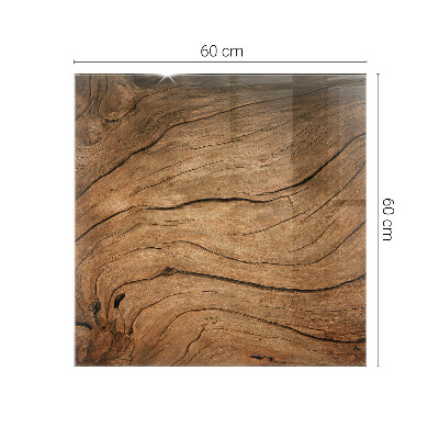 Plateau en verre Motif inspiré du bois