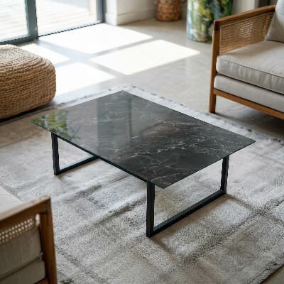 Plateau en verre Les veines du marbre sont à la mode