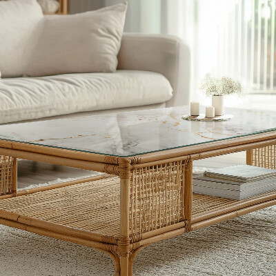 Plateau en verre Style marbre veiné