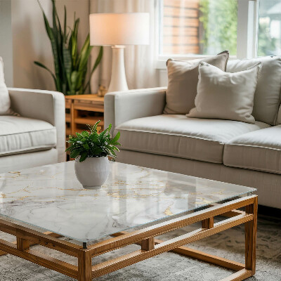 Plateau en verre Style marbre veiné