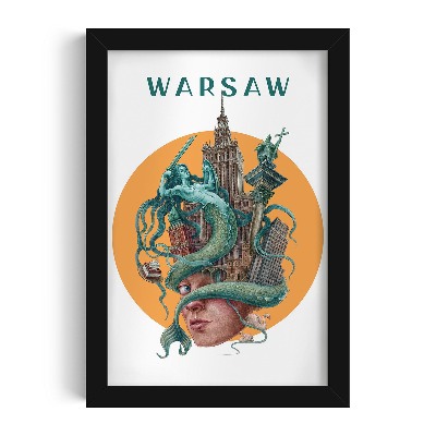Tableau dans un cadre noir Varsovie
