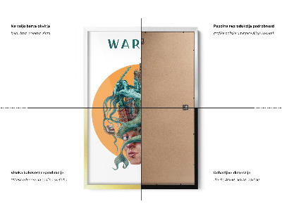 Tableau dans un cadre noir Varsovie