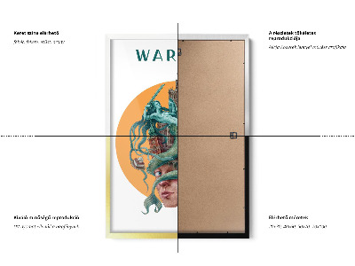 Tableau dans un cadre noir Varsovie