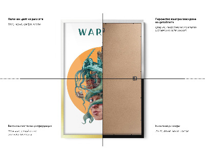 Tableau dans un cadre noir Varsovie