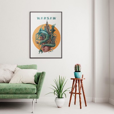 Tableau dans un cadre noir Varsovie