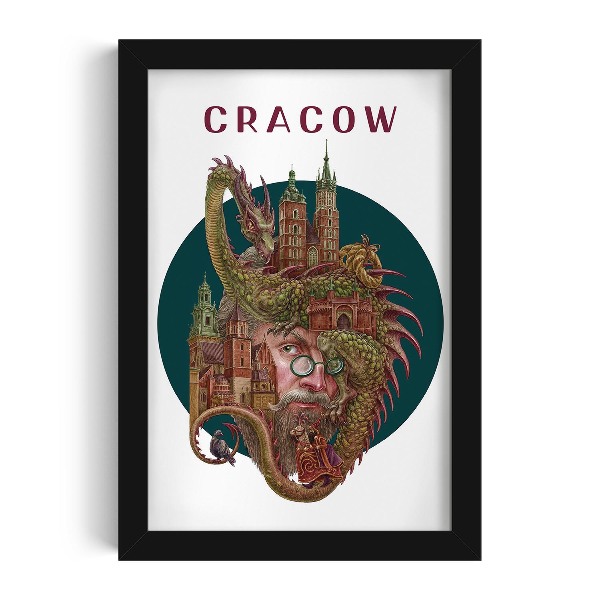 Tableau dans un cadre noir Cracovie